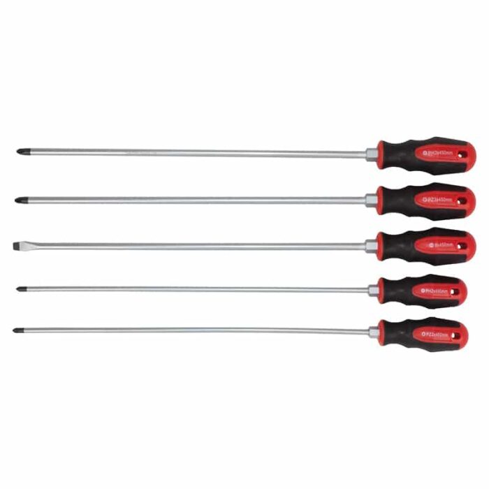 CONJUNTO DE CHAVES DE FENDA EXTRA LONGO, 5 PEÇAS