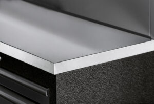 Mobiliário de 4 Elementos C/ Tampo de Inox - Versão Preta