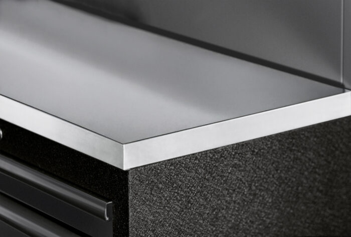 Mobiliário de 4 Elementos C/ Tampo de Inox - Versão Preta