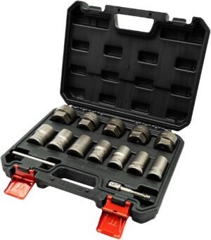 Conjunto de Remoção de Porcas Danificadas 17-36MM, 14 pcs