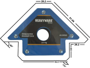 ESQUADRO MAGNETICO 23KG FORÇA