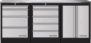 Bancada de 3 Elementos 3964K C/ Tampo de Inox – Cinza (2040MM)