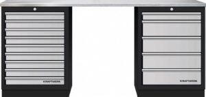 Bancada de 2 Elementos 3964K C/ Tampo de Inox – Cinza (2040MM)