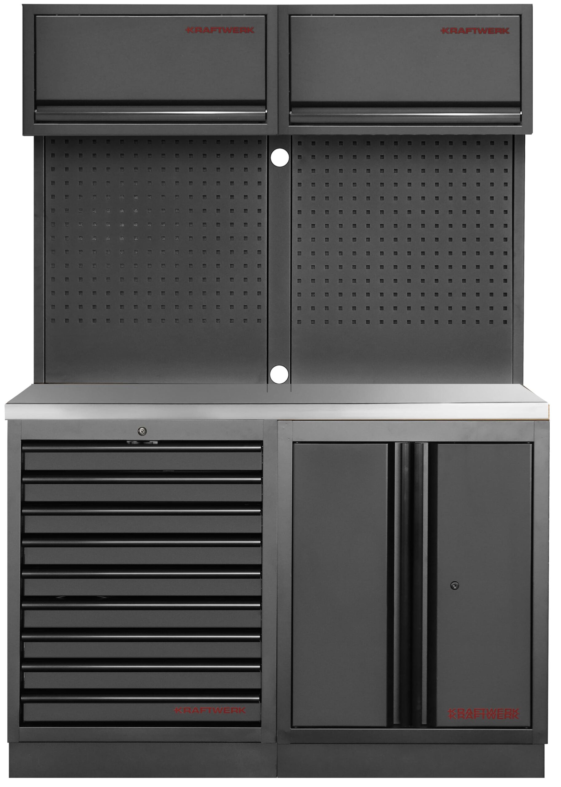 KW3964K-BLK-010-IX Mobiliário de 2 Elementos 3964K C/ Tampo de Inox – Preto (1360MM)