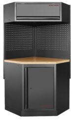 Mobiliário de Canto 1 Elementos 3964K C/ Tampo de Madeira – Preto (2x 894MM)