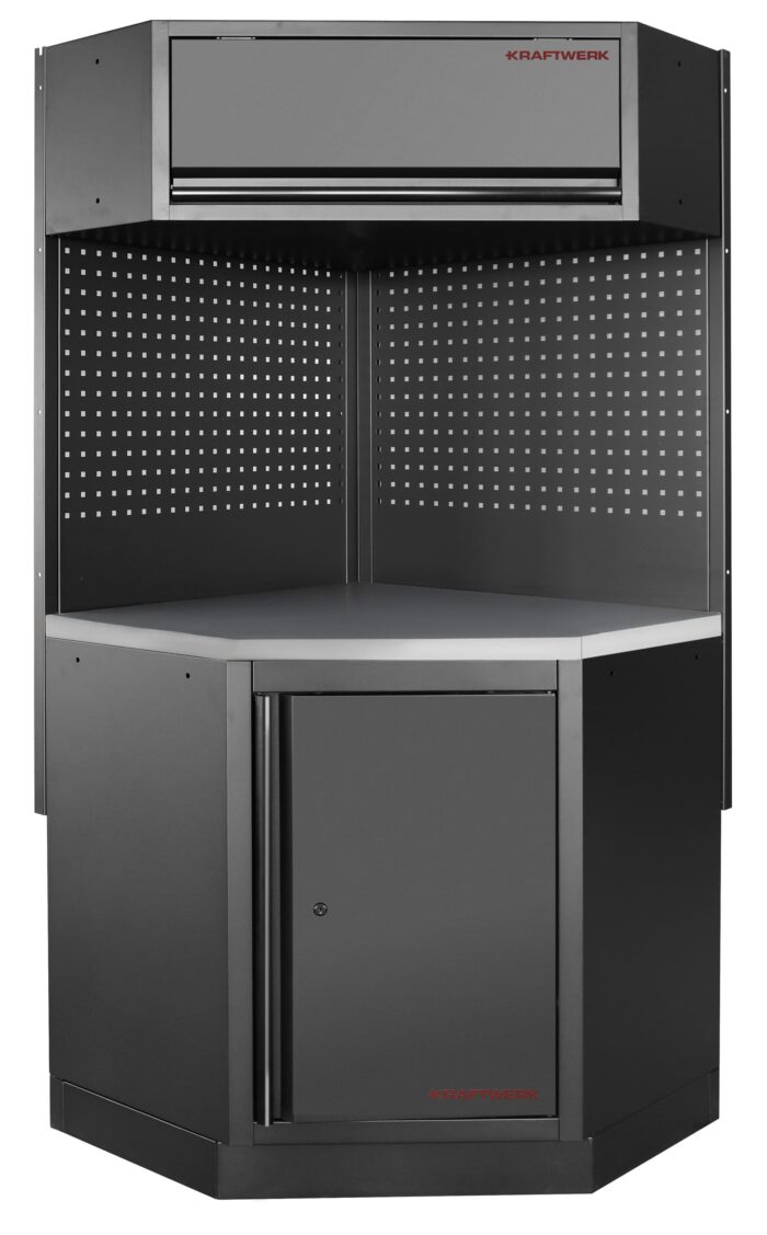 Mobiliário de Canto 1 Elementos 3964K C/ Tampo de Inox – Preto (2x 894MM)