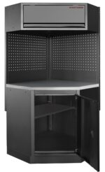 Bancada de Canto 1 Elementos 3964K C/ Tampo de Inox – Preto (2x 894MM)