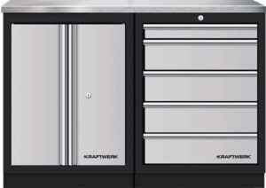 Bancada de 2 Elementos 3964K C/ Tampo de Inox – Cinza (1360MM)