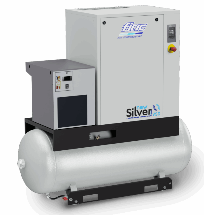 COMPRESSOR PARAFUSO 10HP 270L C/ SECADOR (400V) FIAC