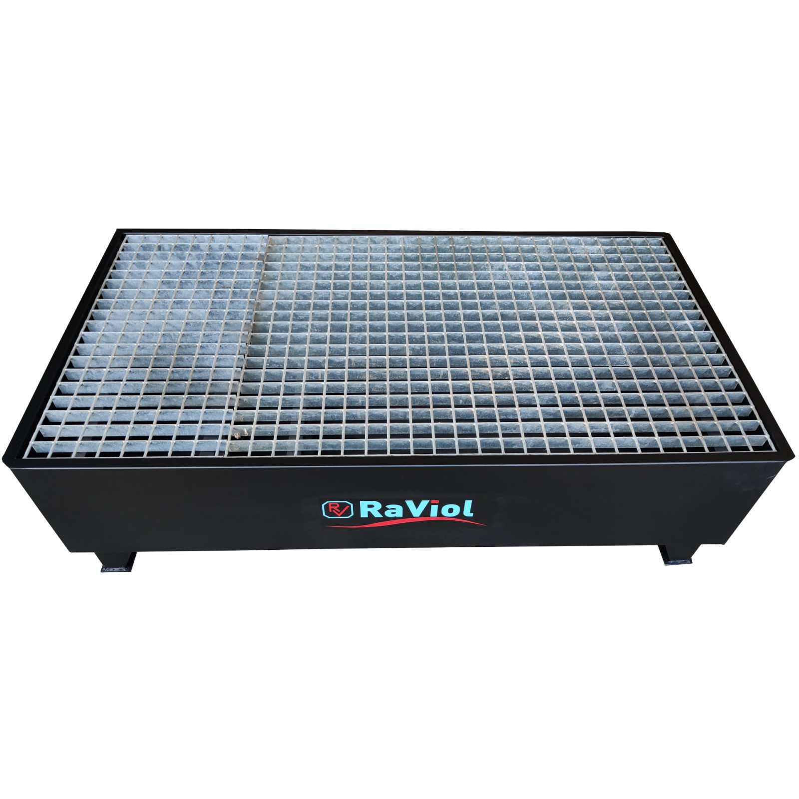 RES60 BACIA RETENÇÃO EM AÇO P/ 2 BIDÕES (60L) - RAVIOL