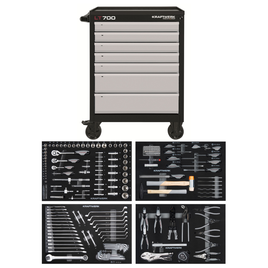 KW101.107.200-4 CARRO FERRAMENTAS BASIC LT700 194PCS - KRAFTWERK